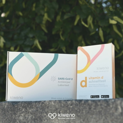 Verpackungen von kiweno Antikörper und Vitamin D Test